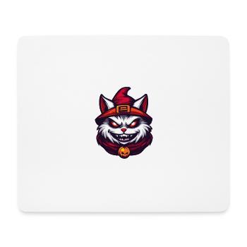 Halloween Kater Katze - Mousepad (Querformat) - Weiß - Vorne