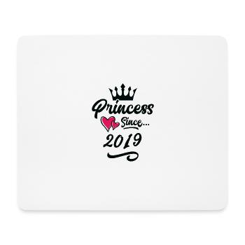2019 Prinzessin Geburtstag - Mousepad (Querformat) - Weiß - Vorne
