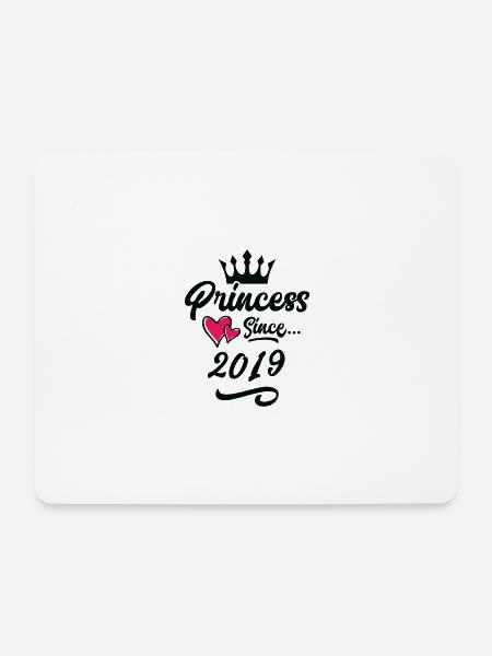2019 Prinzessin Geburtstag - Mousepad (Querformat) - Weiß