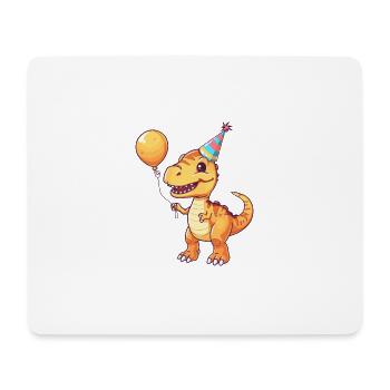 Dinosaur T-Rex Birthday Comic - Mouse Pad (horizontal) - white - Front