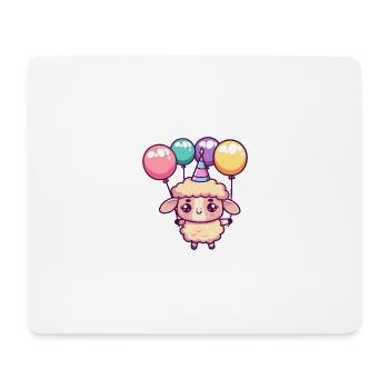 Schaf Geburtstag Comic - Mousepad (Querformat) - Weiß - Vorne