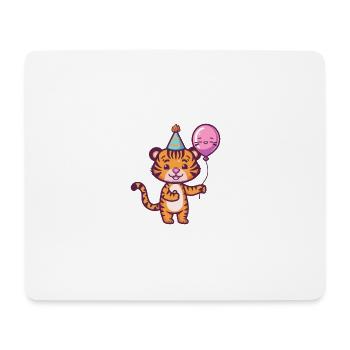 Tiger Birthday Comic - Mouse Pad (horizontal) - white - Front
