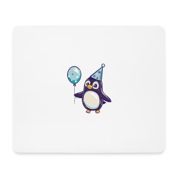 Penguin Birthday Comic - Mouse Pad (horizontal) - white - Front