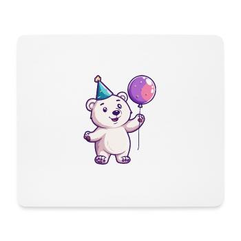 Polar Bear Birthday Comic - Mouse Pad (horizontal) - white - Front