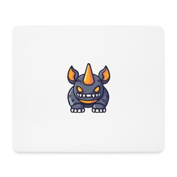 Rhinocéros Halloween Animal - Tapis de souris (format paysage) - blanc - Devant