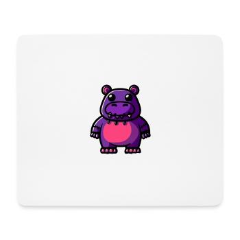 Nilpferd Halloween Tier - Mousepad (Querformat) - Weiß - Vorne