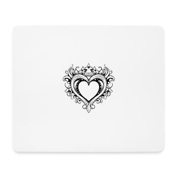 Heart Crown Love - Mouse Pad (horizontal) - white - Front
