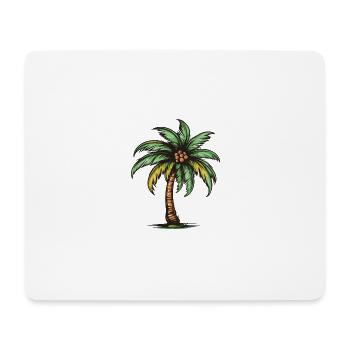 Icône de palmier - Tapis de souris (format paysage) - blanc - Devant