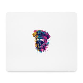 Chef Chef Skull - Mouse Pad (horizontal) - white - Front
