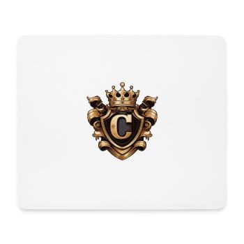 C Buchstabe Logo Krone - Mousepad (Querformat) - Weiß - Vorne