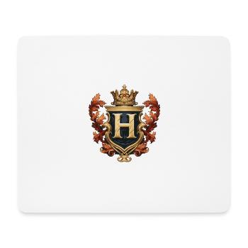 Couronne de logo de lettre H - Tapis de souris (format paysage) - blanc - Devant