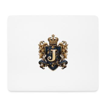 J Letter Logo Crown - Mouse Pad (horizontal) - white - Front