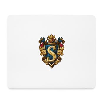 S Letter Logo Crown - Mouse Pad (horizontal) - white - Front
