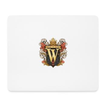 Couronne logo lettre W - Tapis de souris (format paysage) - blanc - Devant