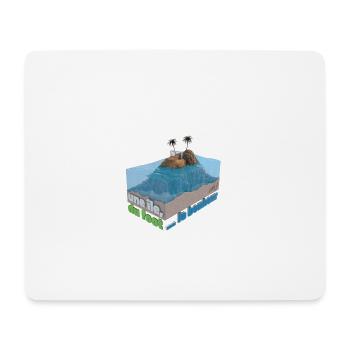 Une île, du foot ... le bonheur ! - Tapis de souris (format paysage) - blanc - Devant