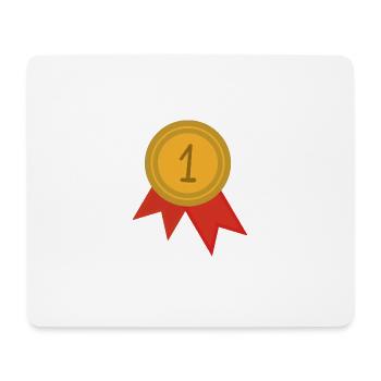 Medal First Place Gold Sport - Mouse Pad (horizontal) - white - Front