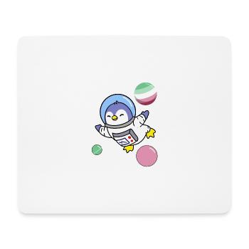 Pinguin Astronaut Abrosexual Pride - Mousepad (Querformat) - Weiß - Vorne