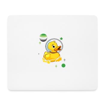 Ente Astronaut Aromantic Pride - Mousepad (Querformat) - Weiß - Vorne