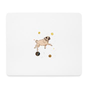 Pug in Space Gay Bear Pride - Mouse Pad (horizontal) - white - Front