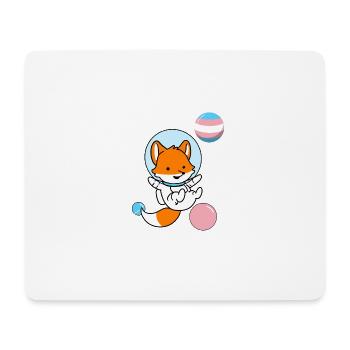 Fuchs Astronaut Trans Pride - Mouse Pad (horizontal) - white - Front