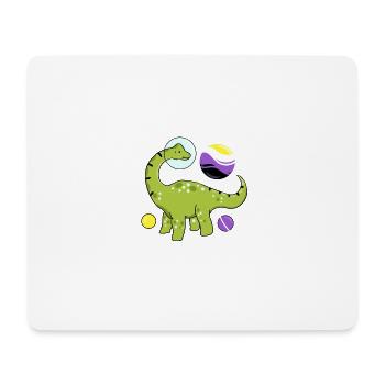 Brachiosaurus Nonbinary Pride Space Nonbinary P - Mouse Pad (horizontal) - white - Front