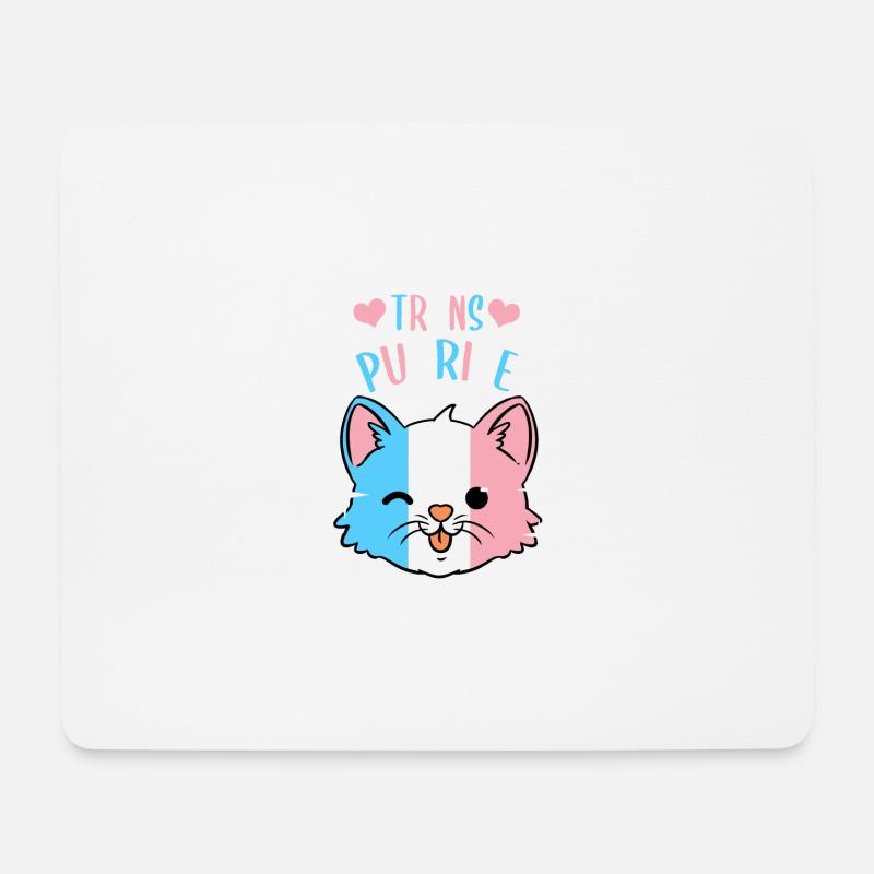 Trans Purride Trans Pride - Mousepad (Querformat) - Weiß