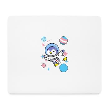 Transgender penguin in space - Mouse Pad (horizontal) - white - Front