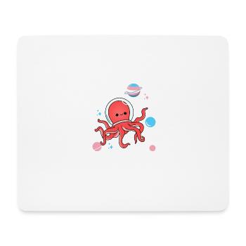 Transgender octopus in space Trans Pride - Mouse Pad (horizontal) - white - Front