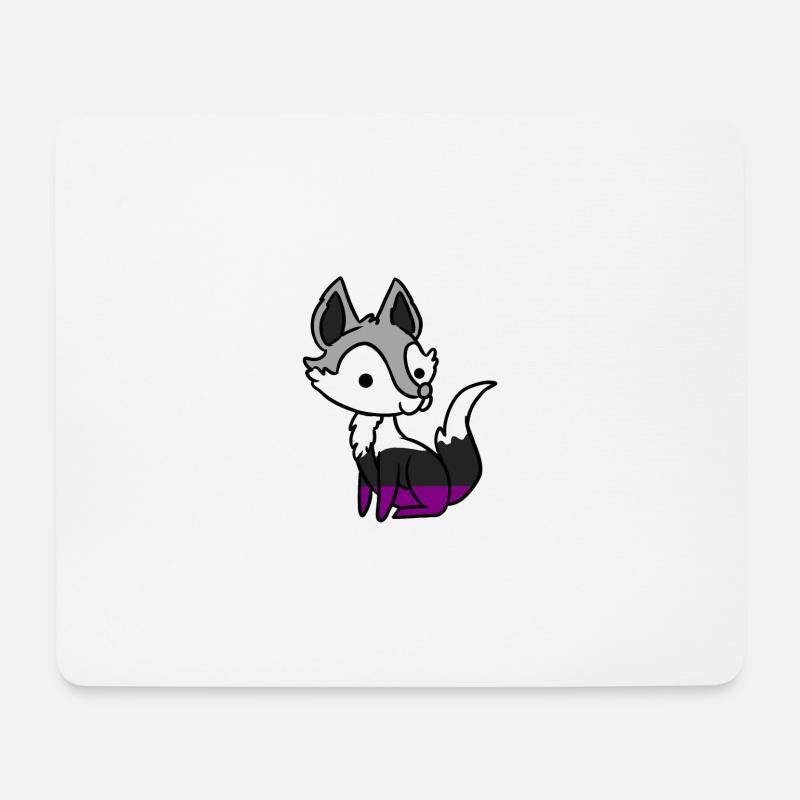 Asexueller Fuchs Ace Pride - Mousepad (Querformat) - Weiß