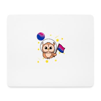 Hibou Dans l’espace Bisexual Pride - Tapis de souris (format paysage) - blanc - Devant