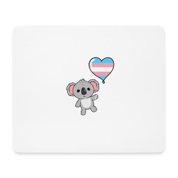 Koala Heart Balloon Trans Pride - Mouse Pad (horizontal) - white - Front