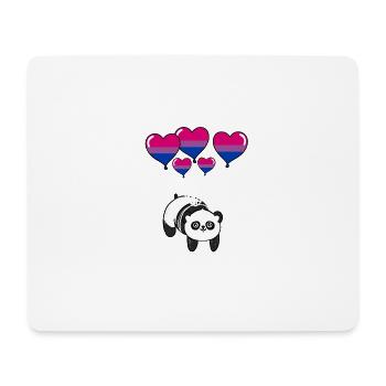Panda Bisexual Pride - Mouse Pad (horizontal) - white - Front