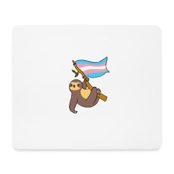 Trans Pride Sloth - Mouse Pad (horizontal) - white - Front