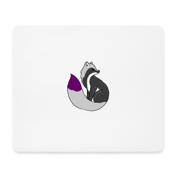 Renard demisexuel Fierté demi-sexuelle - Tapis de souris (format paysage) - blanc - Devant