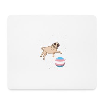 Pug in space Trans Pride - Mouse Pad (horizontal) - white - Front