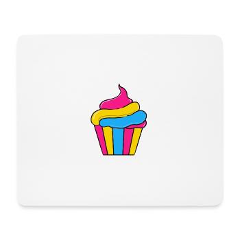 Pansexueller Cupcake Pan Pride - Mousepad (Querformat) - Weiß - Vorne