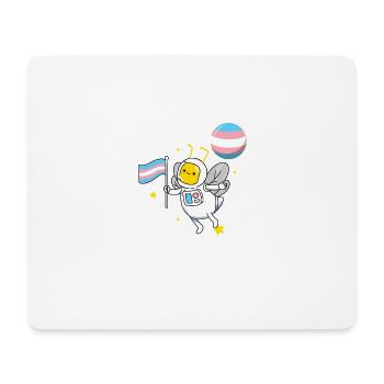Transgender Bee in Space Trans Pride - Mouse Pad (horizontal) - white - Front