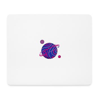 Bisexueller Planet Bisexual Pride - Tapis de souris (format paysage) - blanc - Devant