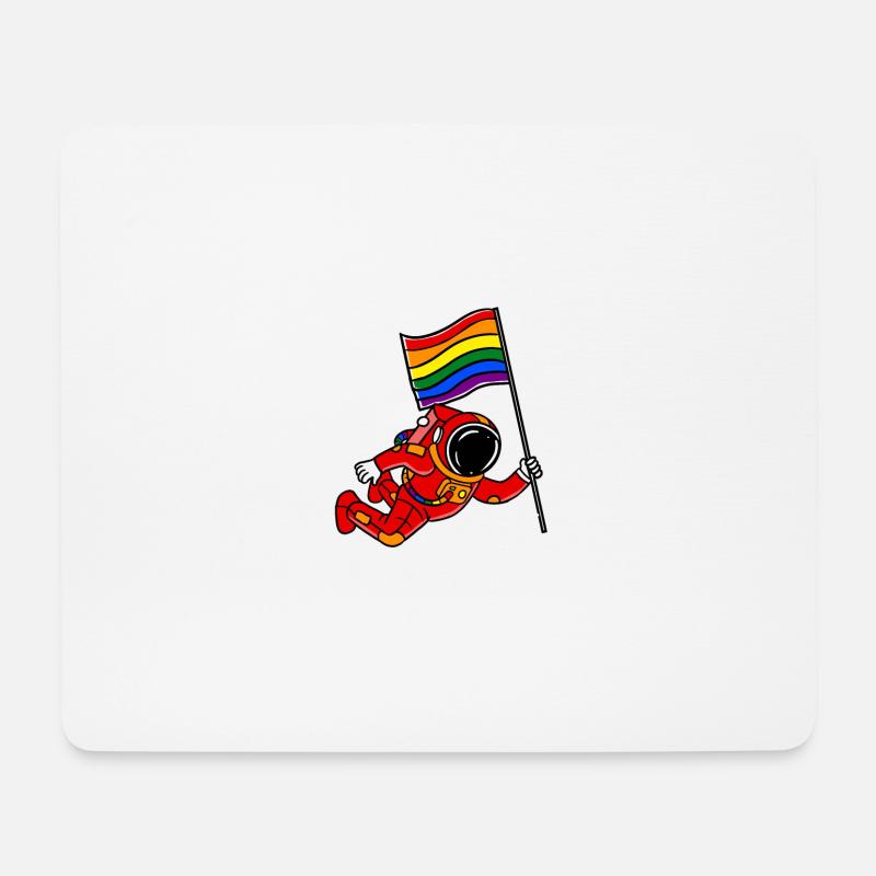 LGBT Gay Pride Astronaut Gay Pride - Mouse Pad (horizontal) - white