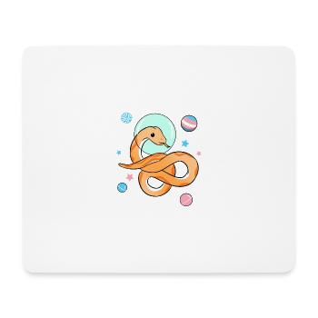Transgender Snake in Space Trans Pride - Mouse Pad (horizontal) - white - Front