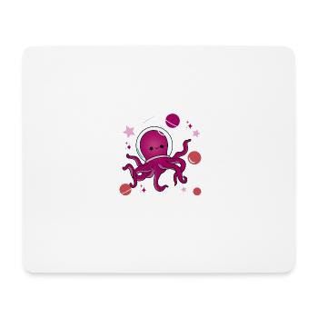 Lesbischer Oktopus im Weltraum Lesbian Pride - Mousepad (Querformat) - Weiß - Vorne