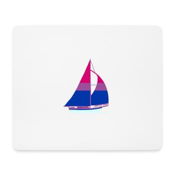 Segelboot Bisexual Pride - Mousepad (Querformat) - Weiß - Vorne