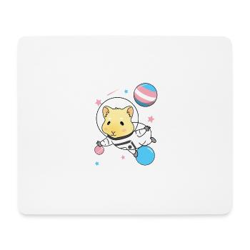 Transgender Meerschweinchen im Weltraum Trans Prid - Mousepad (Querformat) - Weiß - Vorne