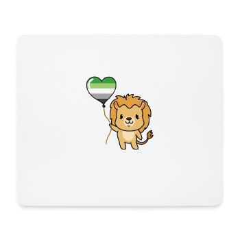 Löwe Ballon Aromantic Pride - Mousepad (Querformat) - Weiß - Vorne