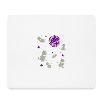 Graysexuelle Katze im Weltraum Graysexual Pride - Mousepad (Querformat) - Weiß - Vorne