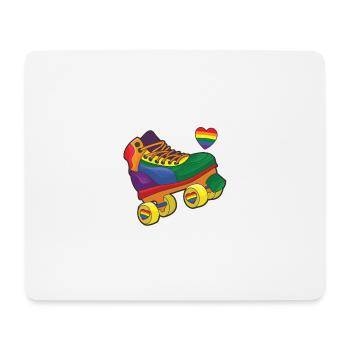 Rainbow Roller Skates MOIS DE LA GAY PRIDE LGBT - Tapis de souris (format paysage) - blanc - Devant