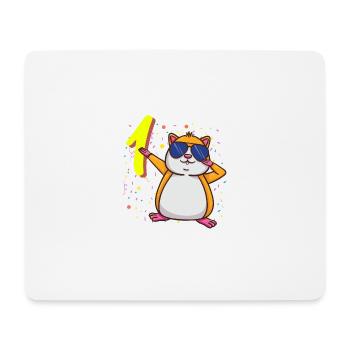 1 Jahr Alt Dabbing Hamster Geburtstag - Mousepad (Querformat) - Weiß - Vorne