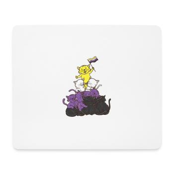 Chats non binaires Fierté non binaire - Tapis de souris (format paysage) - blanc - Devant