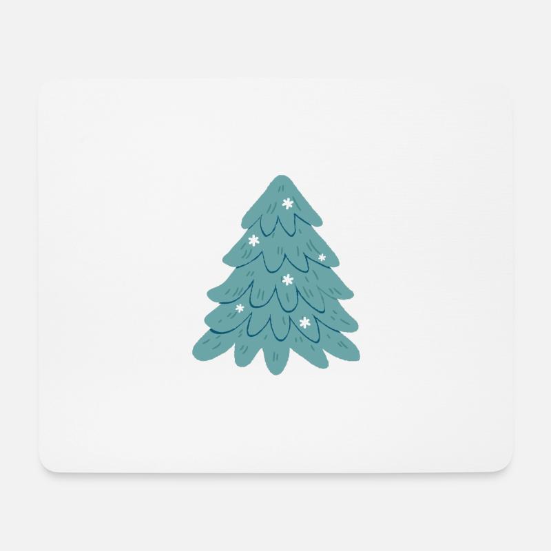 schöner Weihnachtsmarkt - Mousepad (Querformat) - Weiß