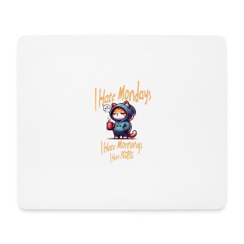 I hate Mondays - Mouse Pad (horizontal) - white - Front